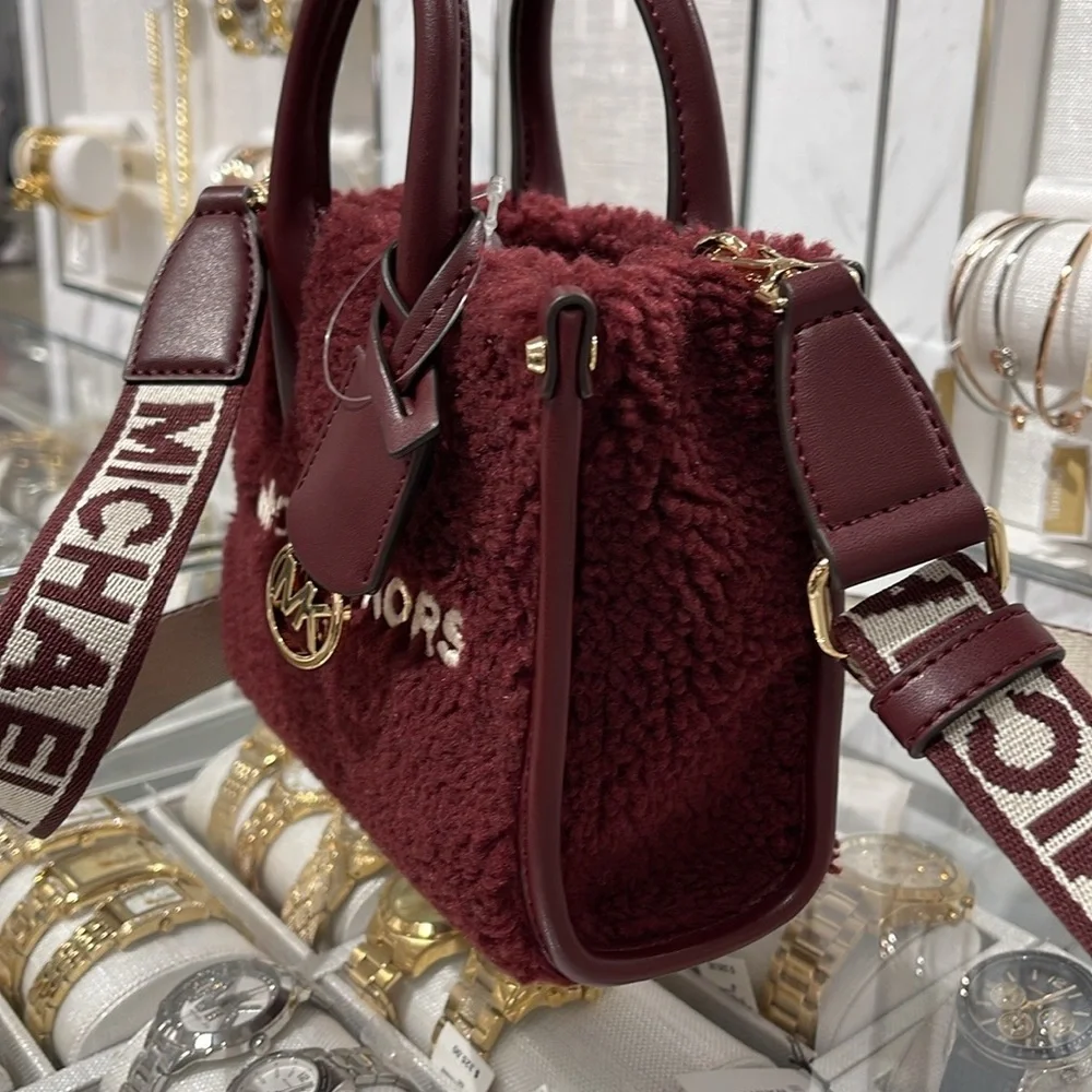 Michael Kors Mirella Extra-Small Sherpa XS SHOPPER XBODY SHEARLING Crossbody